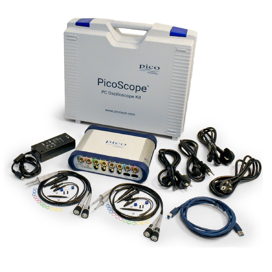 PicoScope® 6424E/6404E/6403E示波器主機及標準配備圖