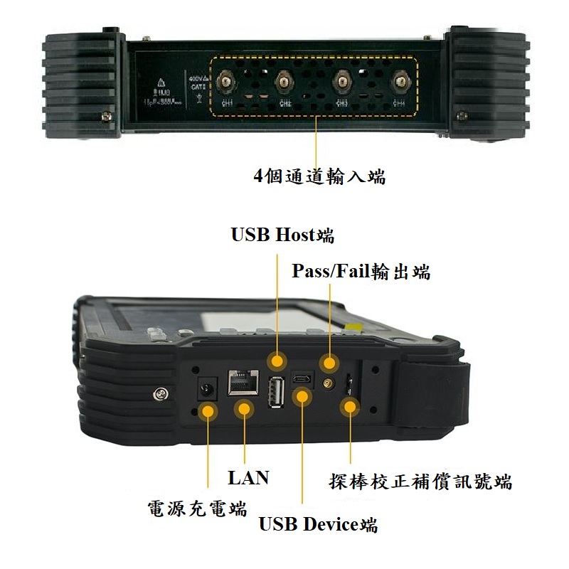 TAO3000HD手持示波器輸入/輸出介面說明
